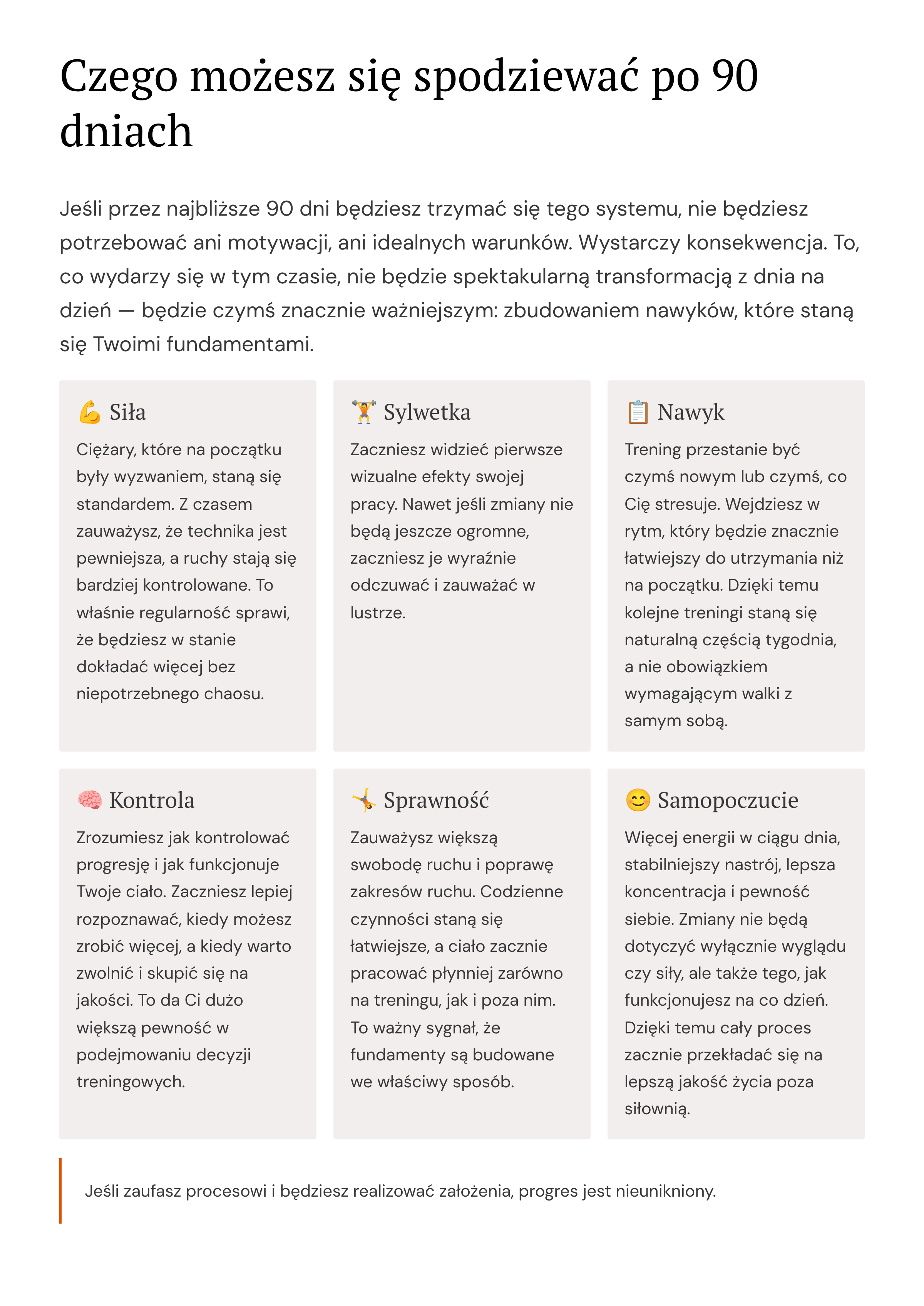 Pierwsze kroki na siłowni - 90 dniowy system startowy